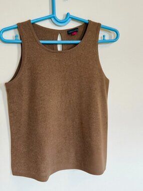 Vince Camuto Cashmere Tank & Midi Skirt Set Brown Size S/M